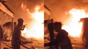 कटिहार के कुर्सेला बाजार में भीषण आग, 200 से ज्यादा दुकानें जलकर खाक